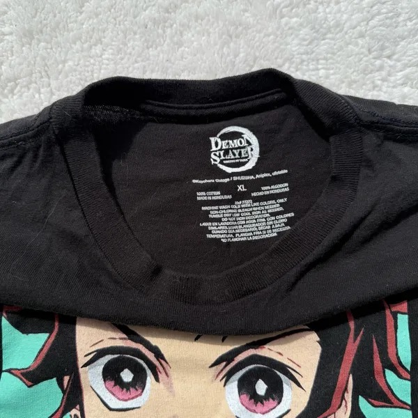 Black Graphic T-Shirt with Anime Design - Image 3