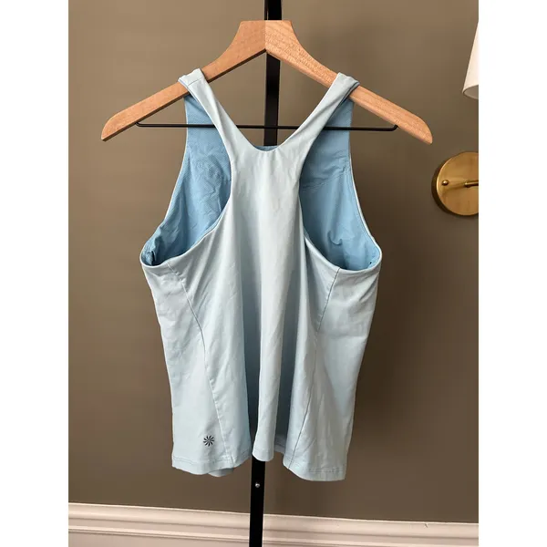 Athleta Conscious Built In Bra Tank Light Blue Large - Image 2