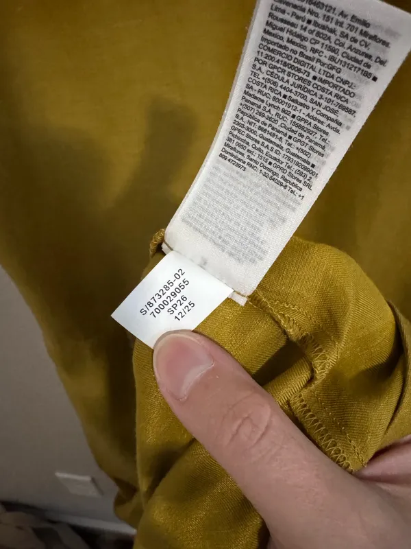 Banana Republic Viscose Drop Waist Linen Maxi Dress S Green Amber - Image 8