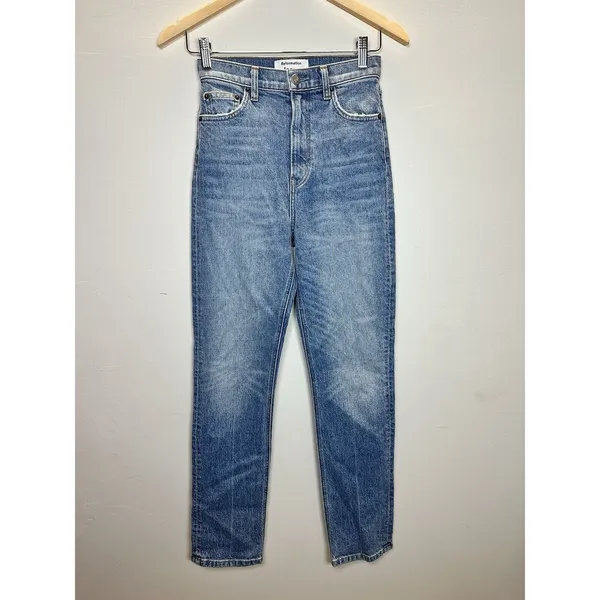 Reformation Stevie Ultra High Rise Jean Women 24 Blue Malta Comfort Stretch - Image 2