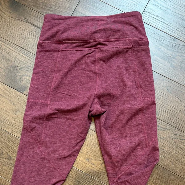 Joy Lab Maroon High-Waisted Leggings Size Small C7-014 - Image 5