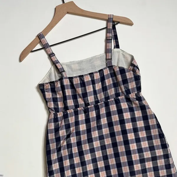 Anthropologie MAEVE Outshine Plaid Taffeta Dress Bow Coquette Preppy X-Small - Image 8