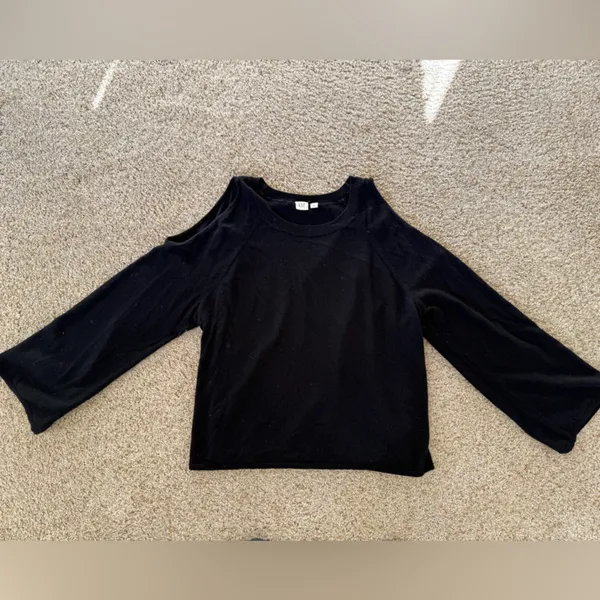 Gap Black Sweater Cut Out Top - Image 2