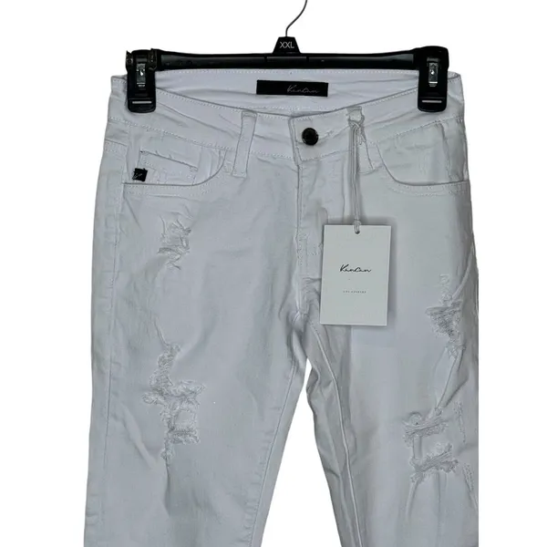 Kancan Women's Jeans June Low Rise Ankle‎ Skinny Denim KC6050WT White 1/24 NWT - Image 4