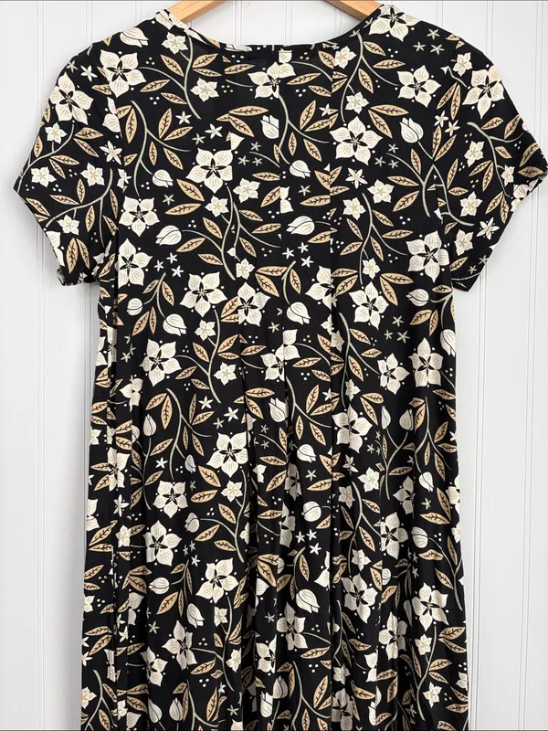 Gudrun Sjodan Short Sleeve Floral Midi Dress Women Size XS - Image 5
