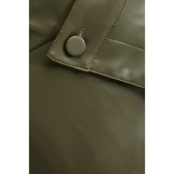 Nicholas Gabriella Mini Skirt in Green 2 Womens Faux Leather Vegan - Image 11