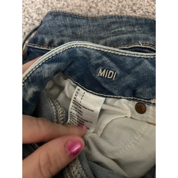 American Eagle Denim Shorts Bundle Hi-Rise Shortie‎ Midi Distressed Blue Size 0 - Image 7
