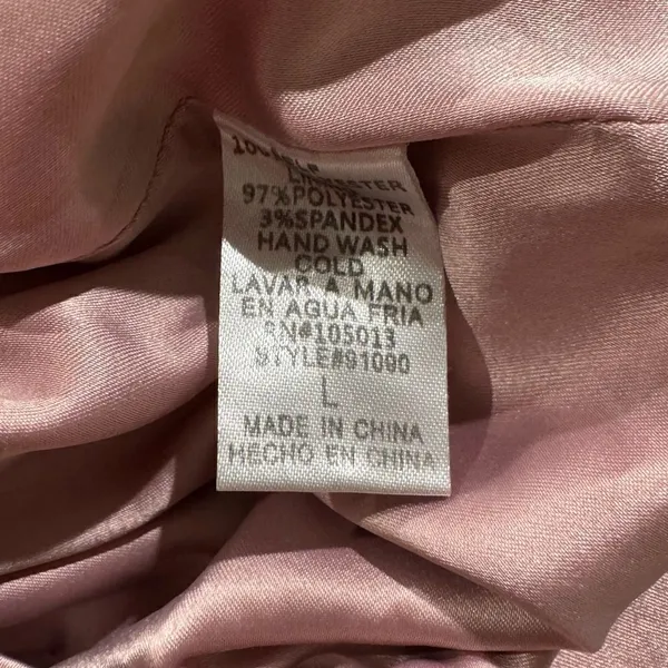 Altar’d State Crushed Velour Pink Scalloped Dress Women’s Large - Image 3