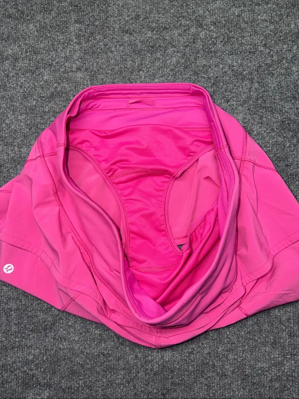 Lululemon Speed Up Shorts in the bright Sonic Pink colorway - Image 8