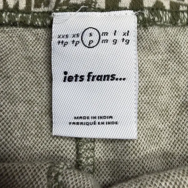 iets frans Urban Outfitters Olive Green Checkered Logo Flare Leggings Size S - Image 3