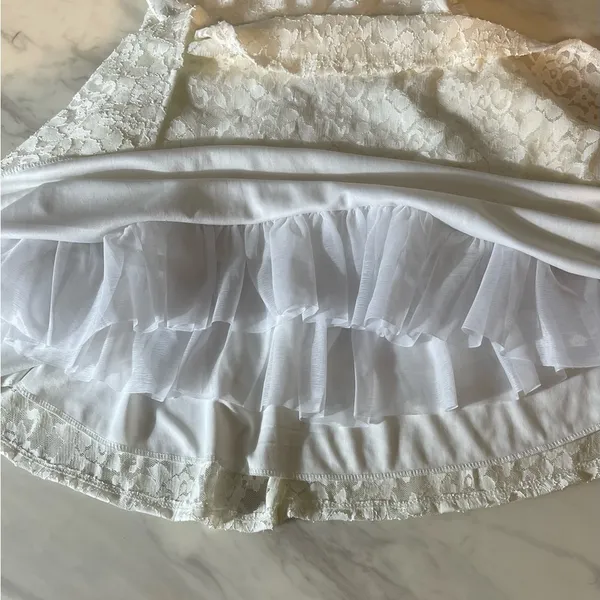 Windsor Women's Size L Elegant Ivory Lace Dress A-Line Scalloped NWT Formal - Image 9