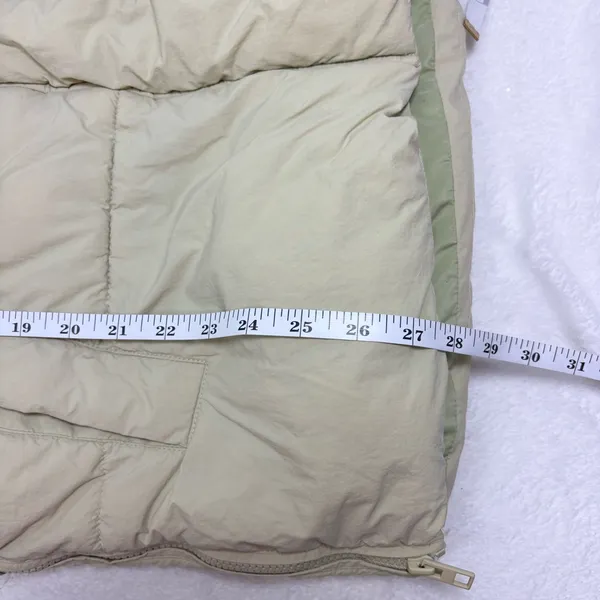 Zara Light Beige Puffer‎ Jacket Full Zip Water Repellent Oversize Size M - Image 14