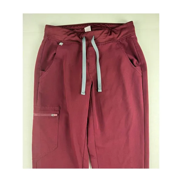FIGS Women's Zamora Jogger Scrub Pants XS Burgundy - Image 2