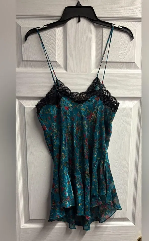 Victoria’s Secret Vintage Gold Label Floral Nighty W/ Lace And Rosette Medium - Image 4