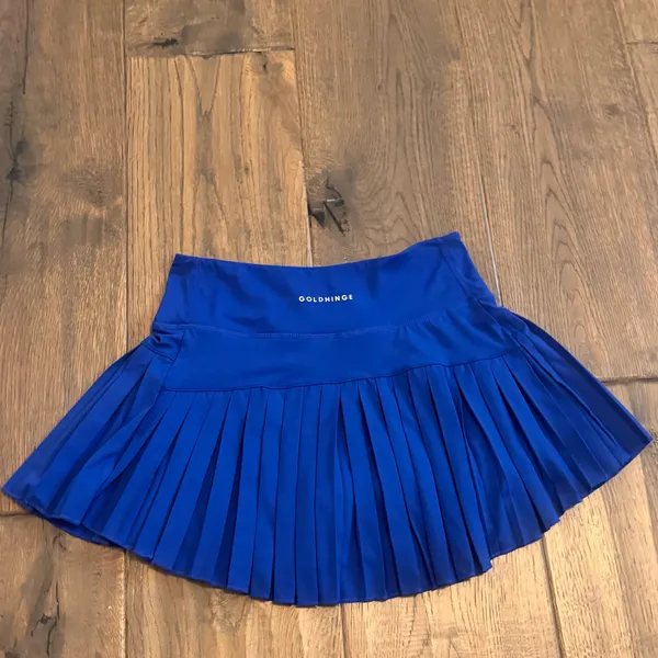 Gold Hinge Tennis Skirt Royal Blue - Image 3
