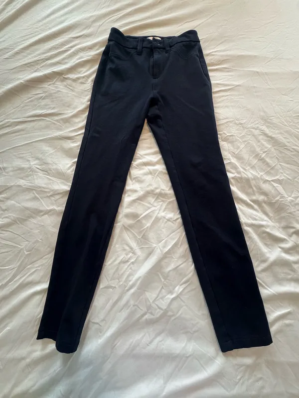 LC Lauren Conrad Navy blue high-wasted straight-leg work pants - Image 2