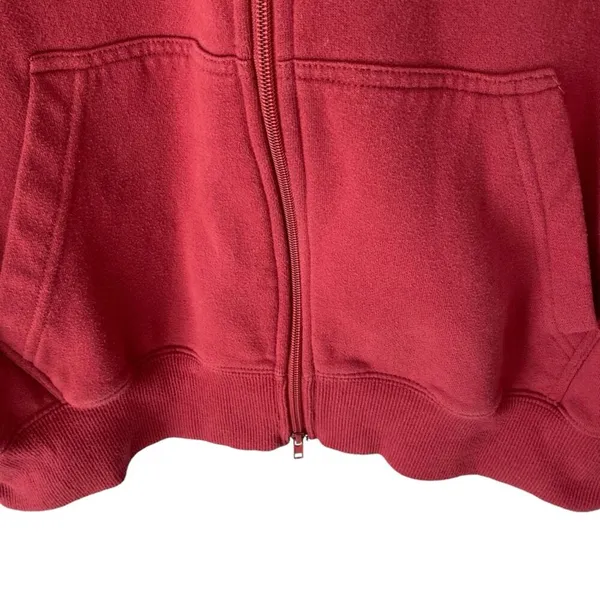 Playboy by PacSun Double Zip Cabin Hoodie Red size medium - Image 5