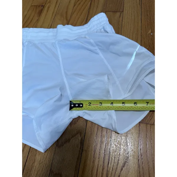 Lululemon Hotty Hot Short *High-Rise Long 4" White Size 4 - Image 5