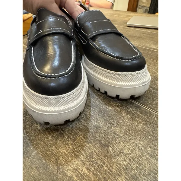 Shoe The Bear IONA CHUNKY LEATHER LOAFERS Size 8.5 Lug Sole - Image 5