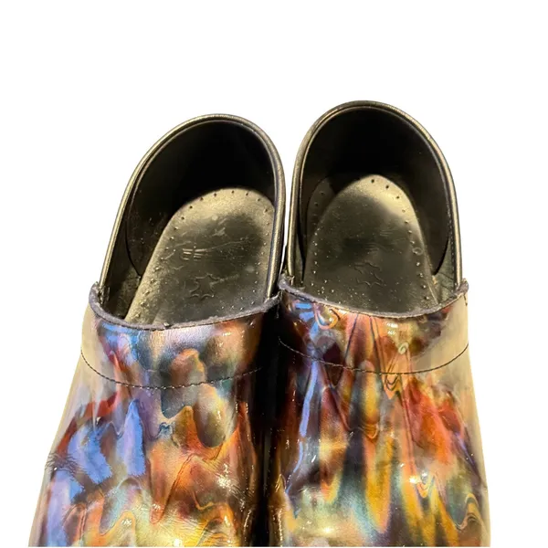 Dansko Professional Clogs Womens 39 Multi Color Iridescent Patent Leather Shoes - Image 2