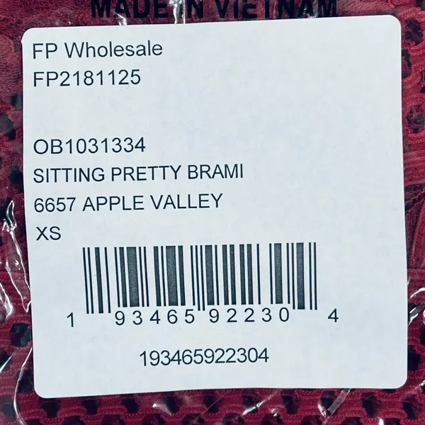 Free People Intimately Bralette Brami Sitting Pretty X-Small Lace Apple Valley - Image 10