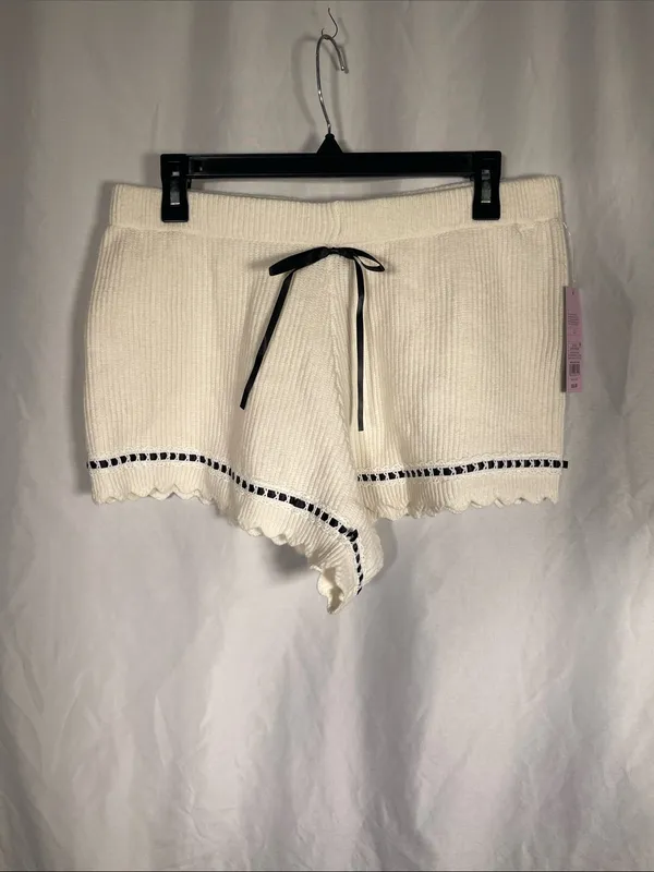 Wild Fable Womens Cream Lace Trim Micro Shorts Large New - Image 2