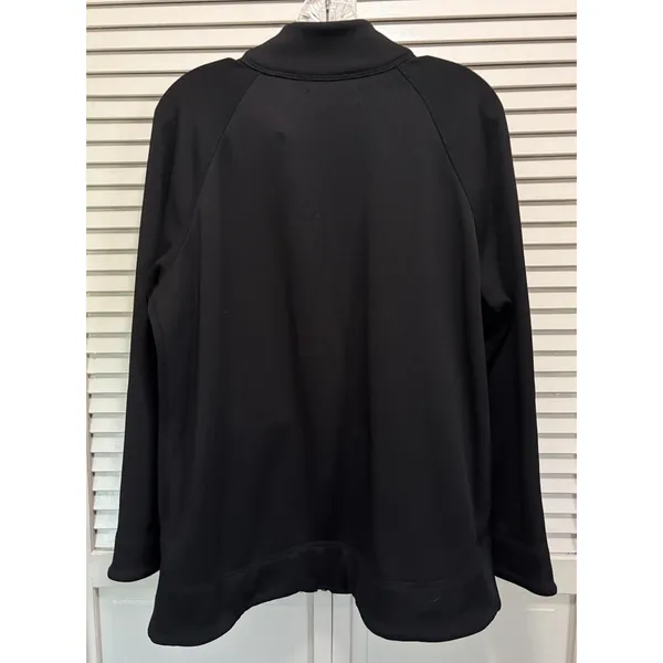 Koi Lite Black Zip‎ Up Jacket Size Medium Medical Sherpa Lining Logo Pockets - Image 5