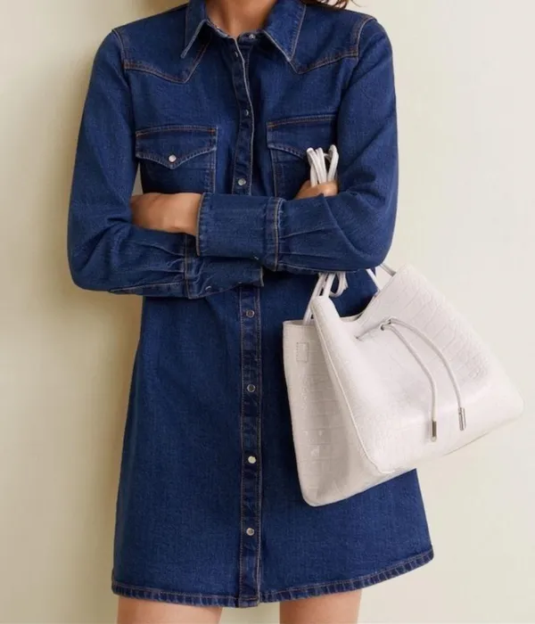 Mango Denim Dress - Image 4