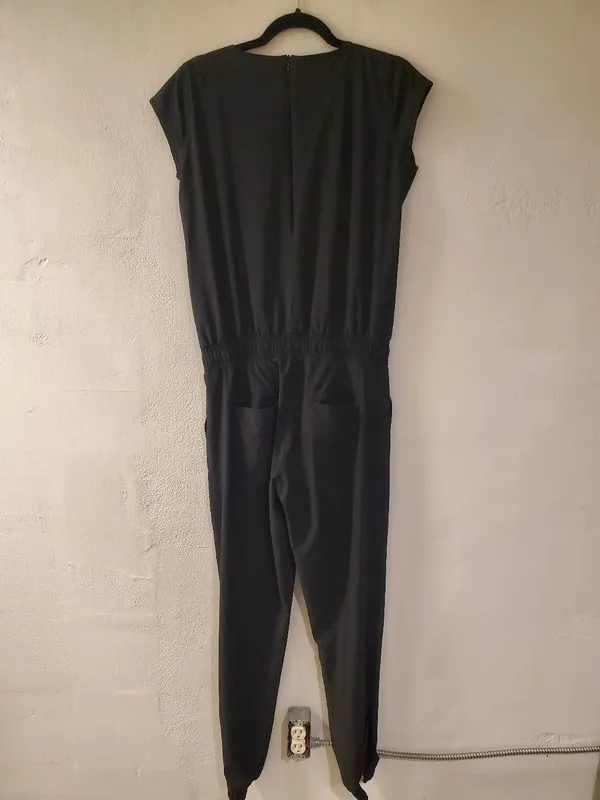 Albion Fit Everyday Jumpsuit in Black Small Tall - Image 3