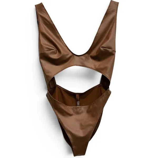 NWT Skims Wet Jersey Cutout Bodysuit Copper‎ Discontinued Color XS - Image 3