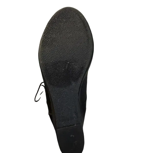 Report Black Suede‎ Wedge Booties Women's Size 9 Fringe Tassel Ties - Image 11