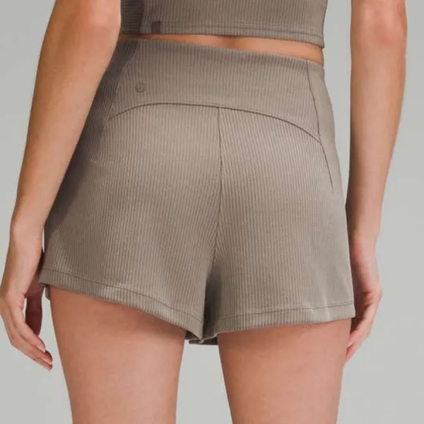 Lululemon Ribbed Softstreme High-Rise Short 2" in Nomad Women’s Size 4 Shorts - Image 3