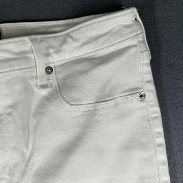 Abercrombie Fitch Simone High Rise Super Skinny Jeans Womens 10 White 30 Stretch - Image 6