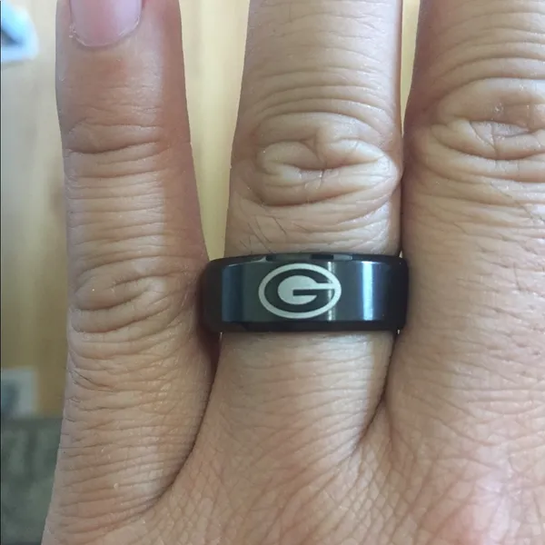Black Green Bay Packers Ring - Image 2
