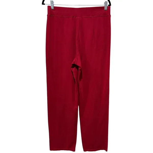 Hot Cotton 100% Cotton Pull On Straight Leg Pants Women Sz M Red Lagenlook - Image 2