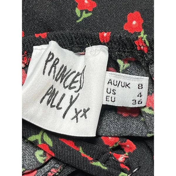 Princess Polly Black Floral Sleeveless Midi Cami Camisole Tank Bodycon Dress 4 - Image 3