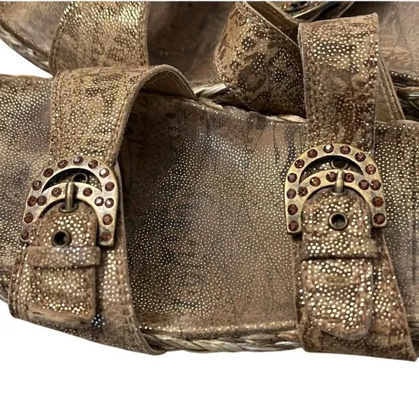 Stuart Weitzman Women's Slide Sandals Brown Size‎ 8.5 Elegant Design - Image 6