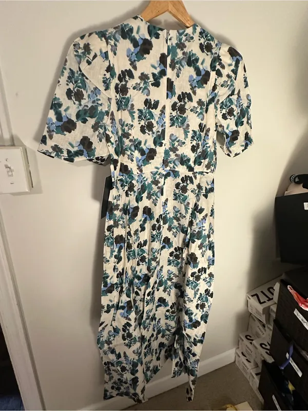NWT Tuckernuck Budding Bluebell Hadley Floral Linen Dress small - Image 5