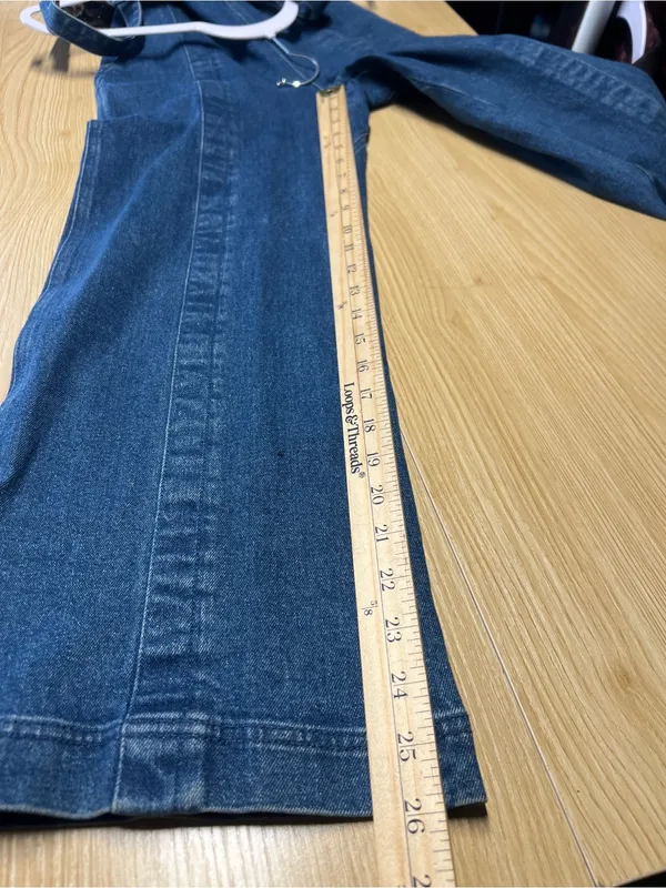 Apiece Apart Carmen Denim Overalls Size 0 Blue Wide Leg Cross Back Jumpsuit - Image 16