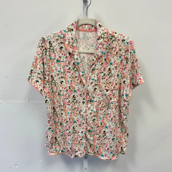 State of Day Intimates Floral Pajama Set Large Tencel Modal Short Sleeve Shorts - Image 3
