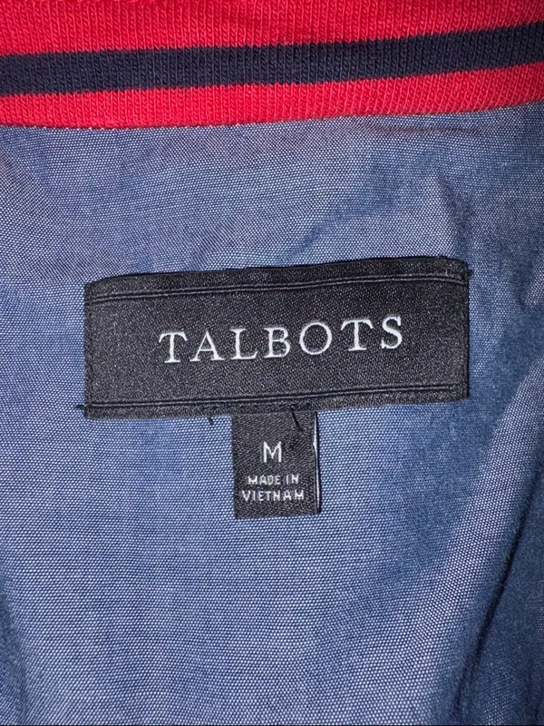 Talbots Vintage Nautical-style Striped Knit Blazer, Medium - Image 5