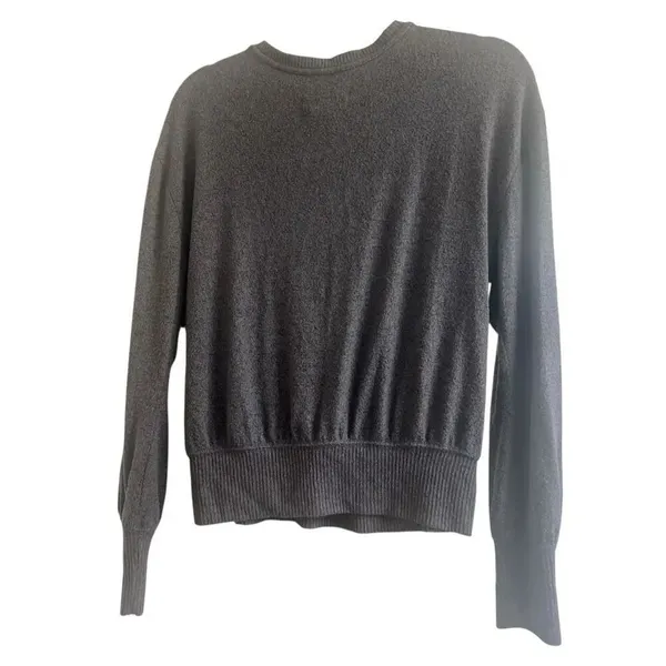 ✨Anthropologie Rocio Surplice Grey Sz Medium Top✨ - Image 9
