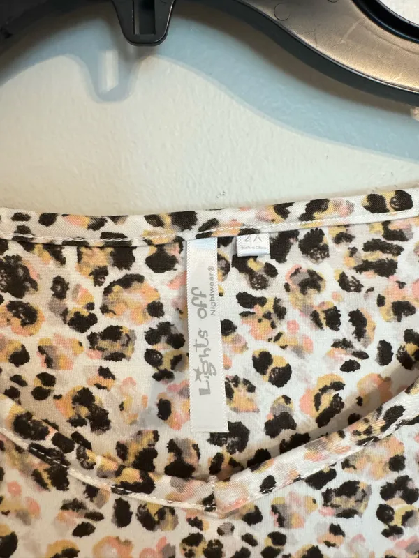 Animal print pajamas set 2X Pink - Image 4