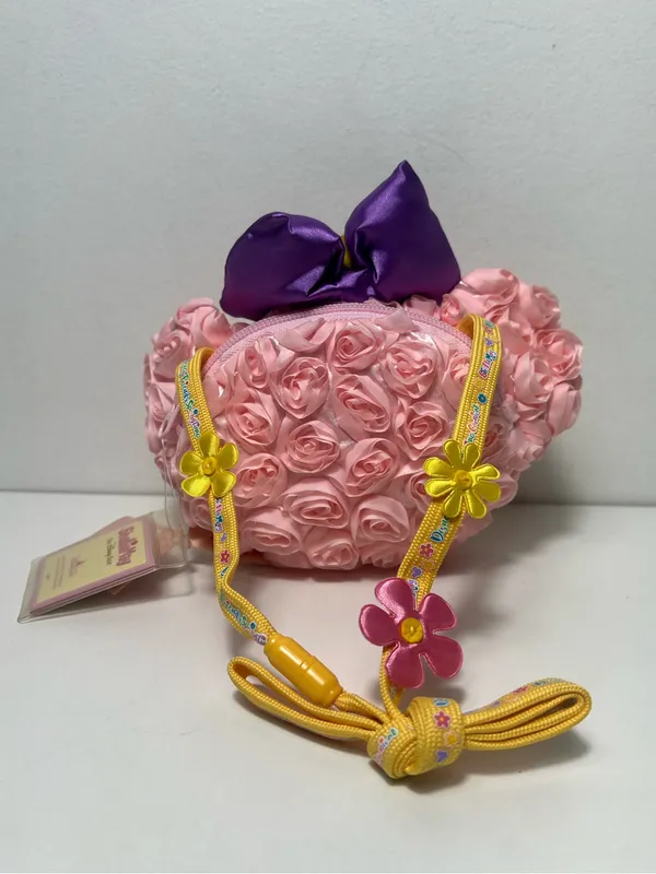 Disney Hong Kong Disneyland ShellieMay Bear Springtime Satin Rose Crossbody Bag - Image 9