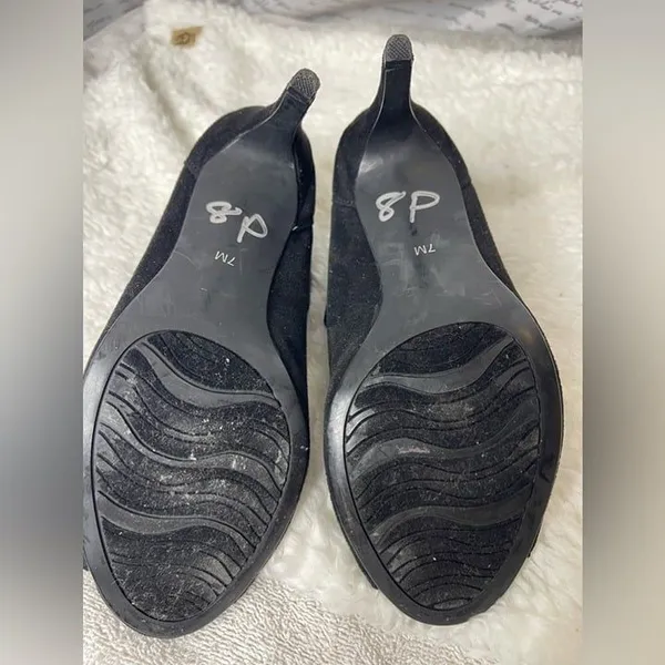 IMB suede black boot shoes with peep hole size‎ 7 - Image 6