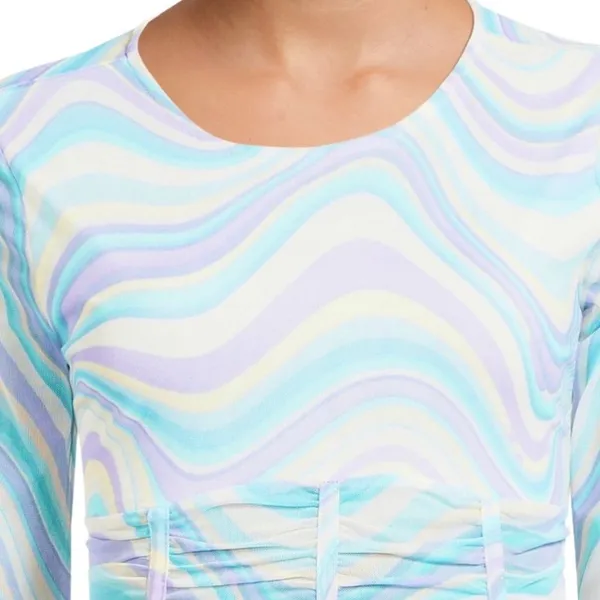 Madden NYC Pastel Corset Ruched Top in Nantucket Breeze Size XL - Image 4