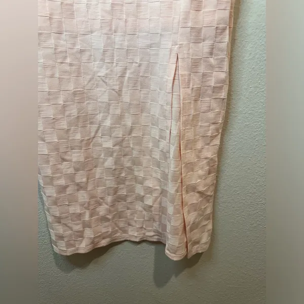 Urban Outfitters NWT‎ Light Pink Sleeveless Checkered High Neck Dress Size S - Image 6