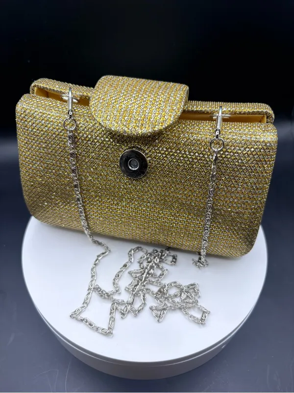 Gold Sparkle Evening Clutch - Image 5