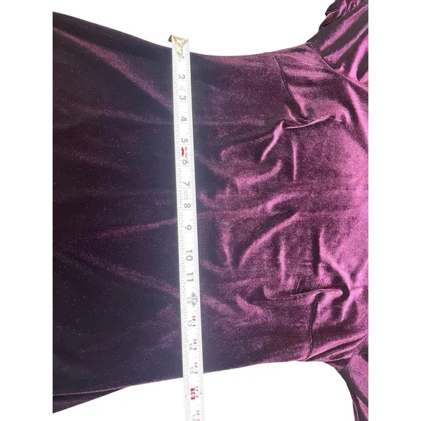 Calvin Klein Women’s Size 10 Velvet Bell Sleeve Sheath Dress Deep Purple Holiday - Image 11