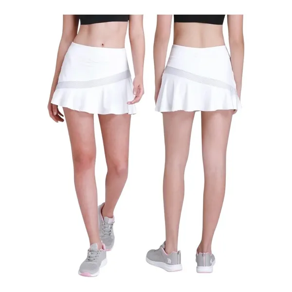 Camel Crown Skort Athletic Skirt‎ Womens Small White Mesh Panel Ruffle Hem NWT - Image 13